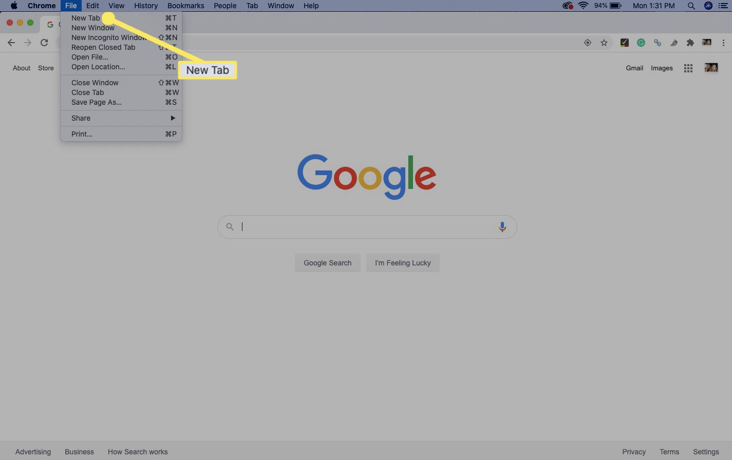 shortcut for changing tabs in chrome mac